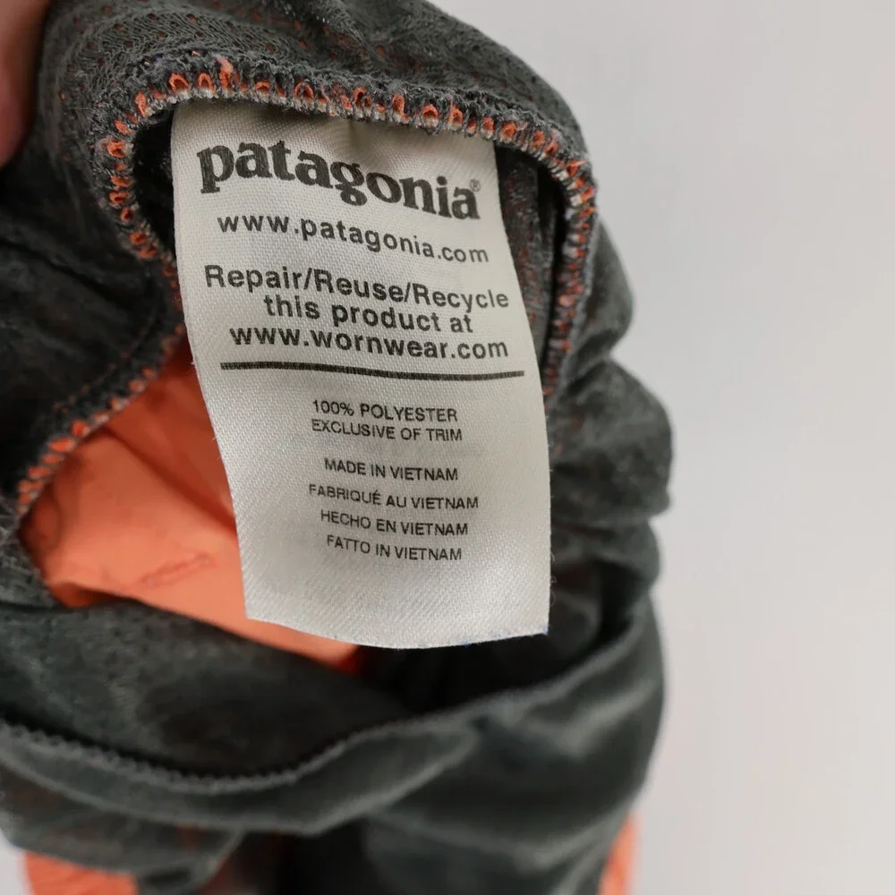 Patagonia Baggies Lights Shorts Mens XS Coho Coral Elastic Drawstring Swim Trunk